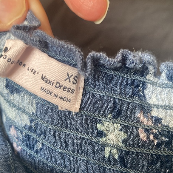 3/$33 So dress floral print off the shoulder smocked top boho long casual XS jr - Picture 10 of 17